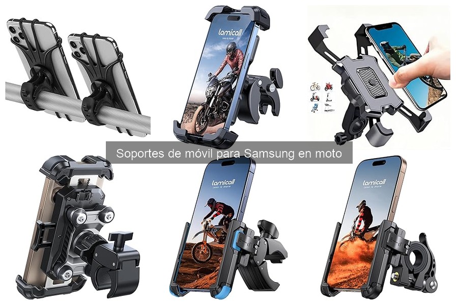 Accesorios compatibles para soportes de móvil Samsung en moto