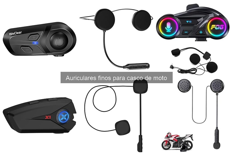 Alternativas a auriculares finos para casco de moto