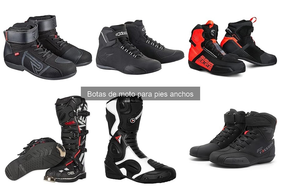 Alternativas a botas de moto para pies anchos