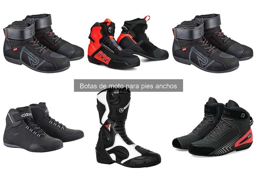 Características clave de botas de moto para pies anchos