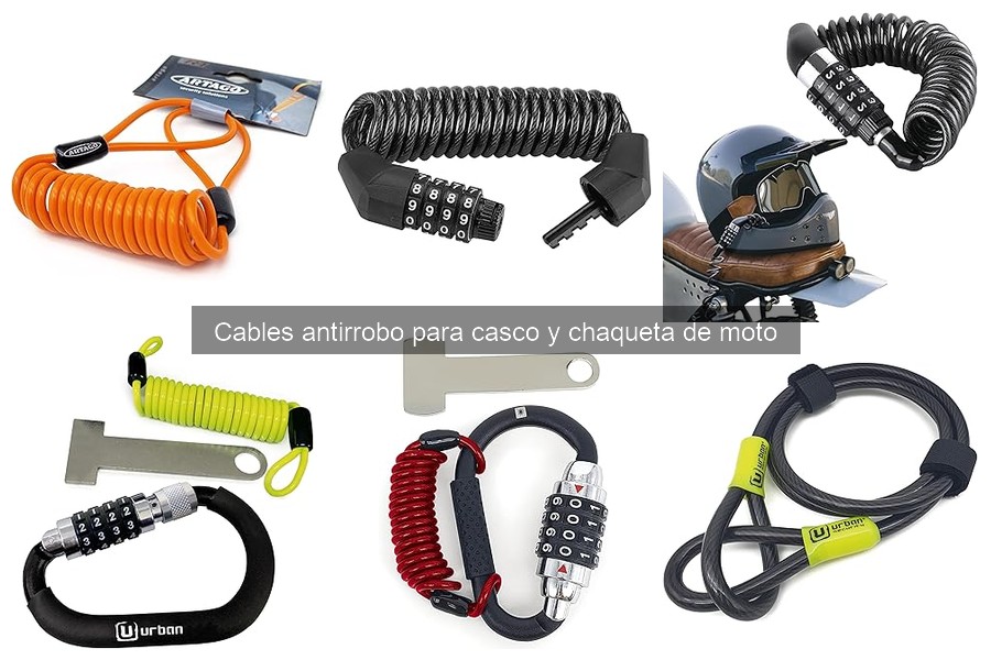 Cómo instalar un cable antirrobo para casco y chaqueta de moto