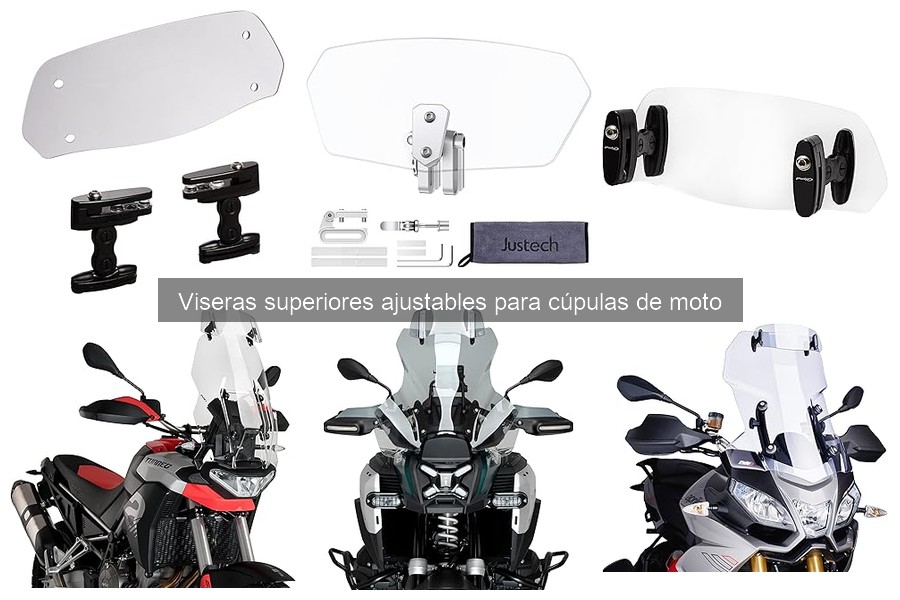 Cómo instalar viseras ajustables en cúpulas de moto