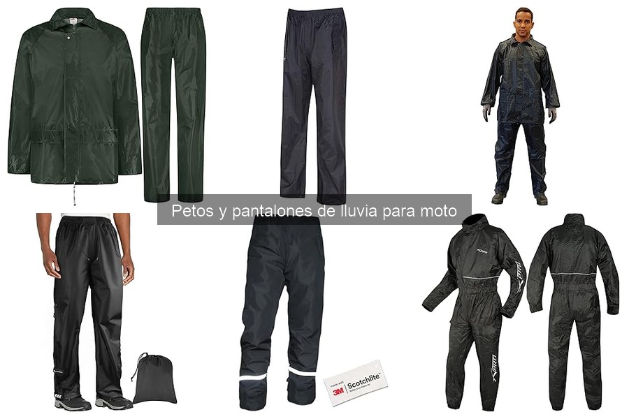 Cómo usar petos y pantalones de lluvia para moto