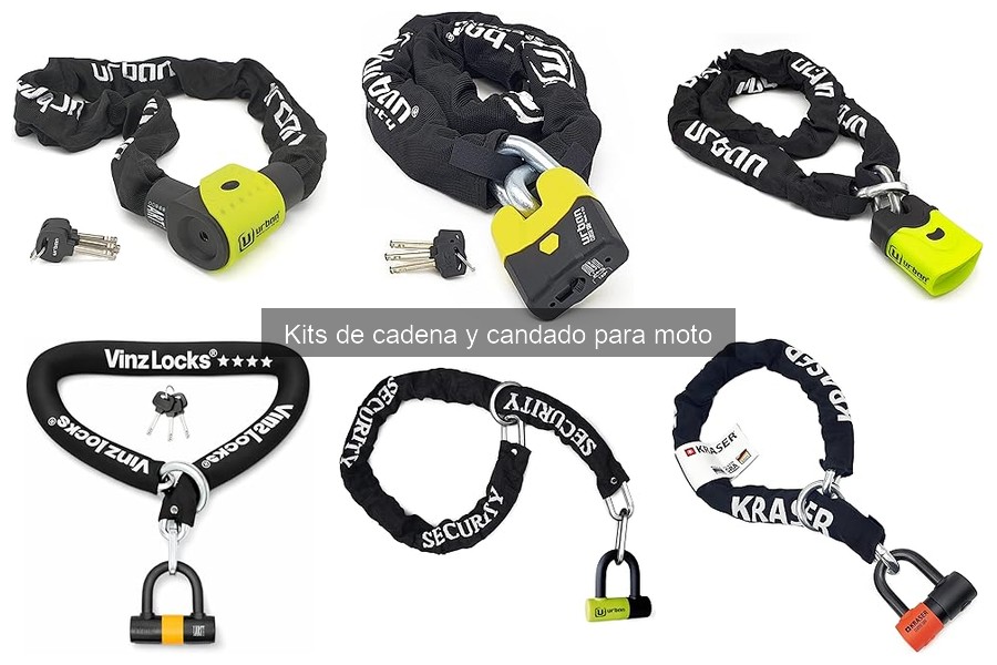Comparativa de cadenas y candados para moto: resistencia y precio
