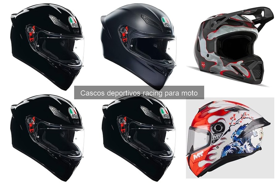 Comparativa de cascos deportivos racing para moto