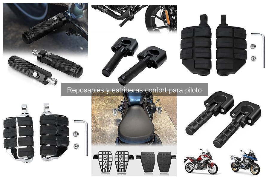 Comparativa de reposapiés y estriberas confort para motos