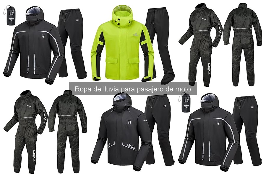 Comparativa de ropa de lluvia para pasajeros de moto