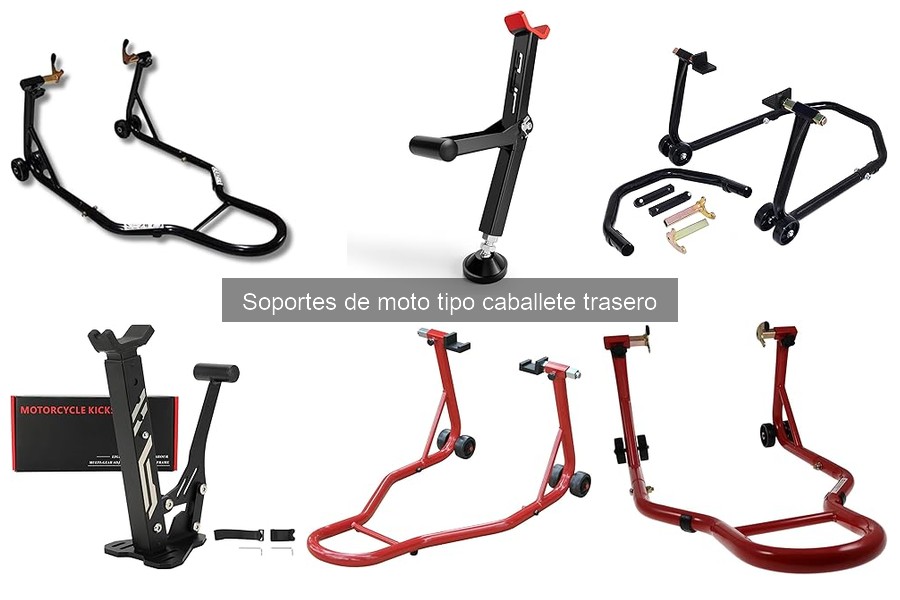Comparativa de soportes de moto tipo caballete trasero