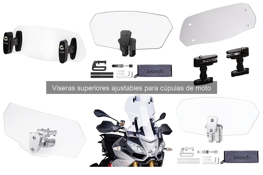 Comparativa: Viseras rígidas vs ajustables para cúpulas de moto