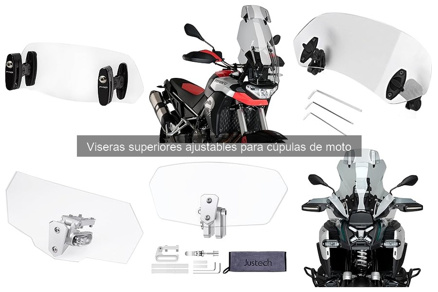 Compra segura de viseras ajustables para cúpulas de moto