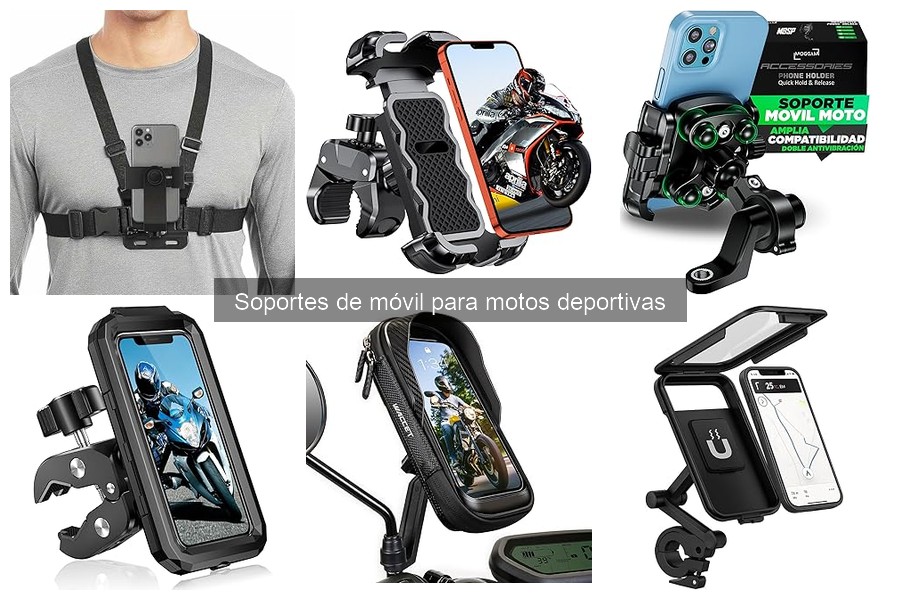 ¿Cuánto peso soportan los soportes de móvil para motos deportivas?