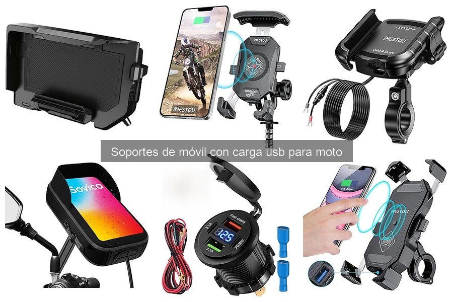 Diferencias entre soportes de móvil con y sin carga USB para moto