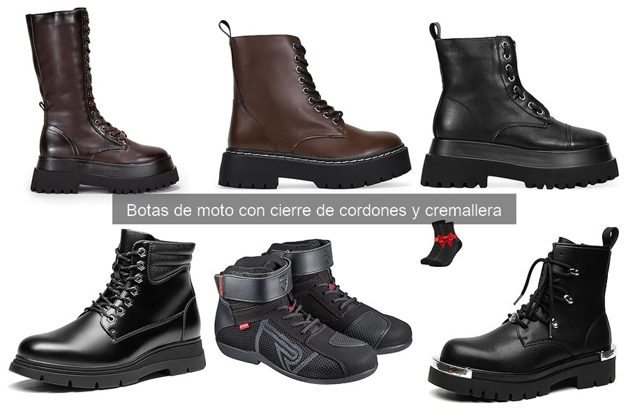 Dónde comprar botas de moto con cordones y cremallera