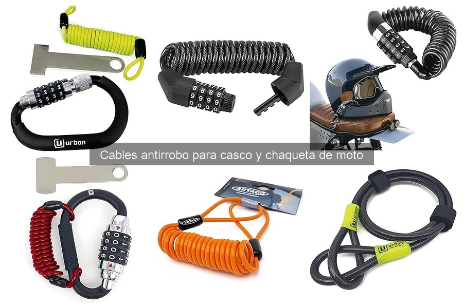 Dónde comprar cables antirrobo para casco y chaqueta de moto