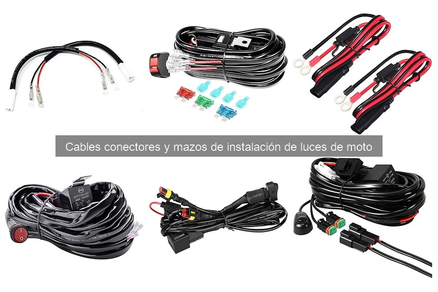 Dónde comprar cables y mazos de instalación para luces de moto