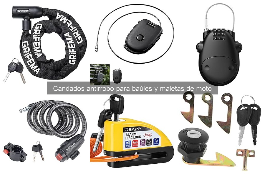 Dónde comprar candados antirrobo para baúles de moto