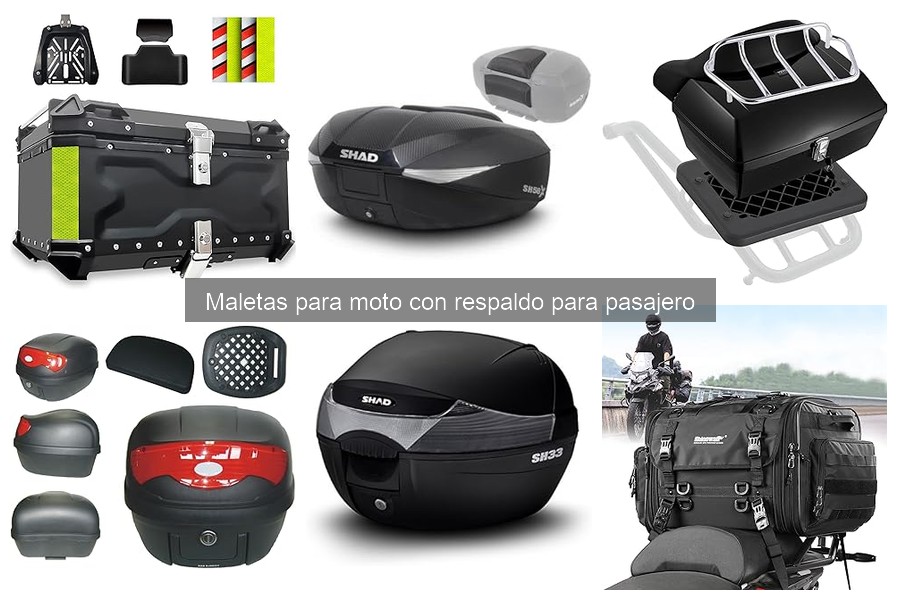 Donde comprar maletas para moto con respaldo para pasajero