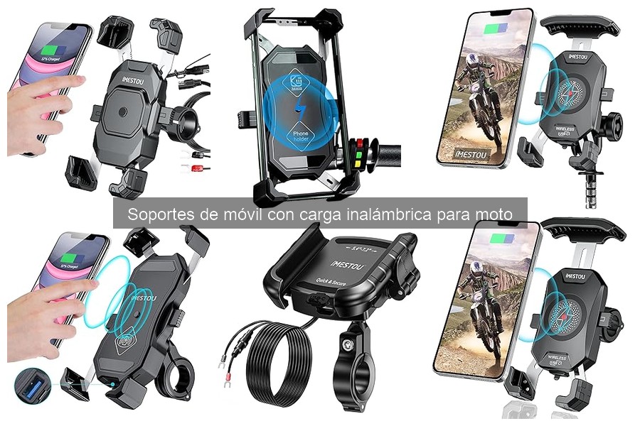 Dónde comprar soportes de móvil con carga inalámbrica para moto