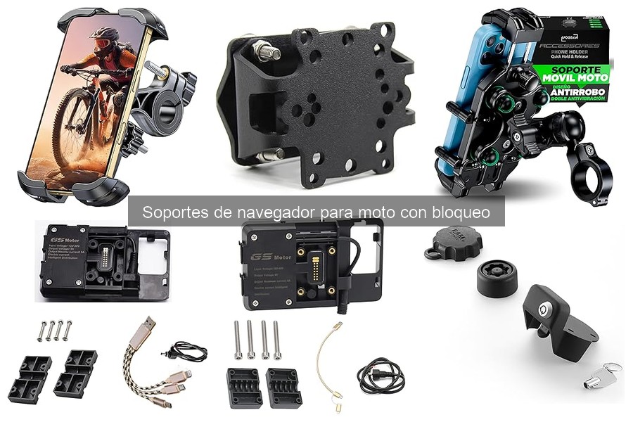 Dónde comprar soportes de navegador para moto con bloqueo