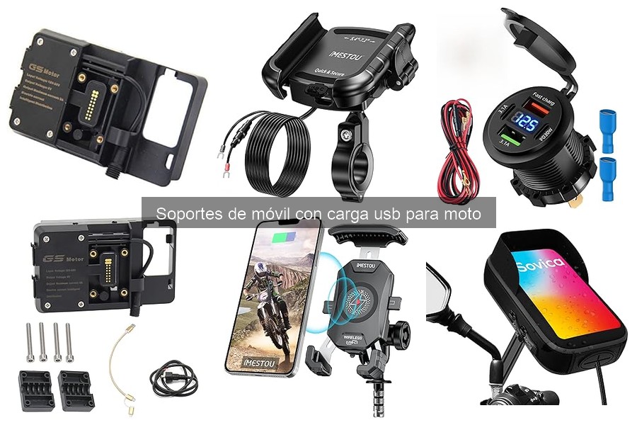 Guía de compra de soportes de móvil con carga USB para moto