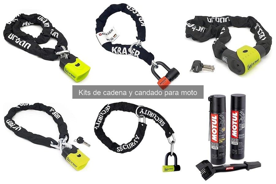 Importancia de usar un kit de cadena y candado para moto
