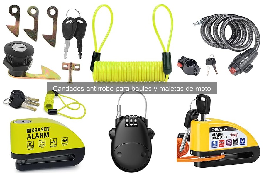 Los mejores candados antirrobo para baúles y maletas de moto