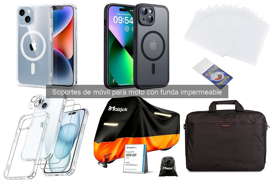Mantén tu móvil seguro en el soporte impermeable para moto