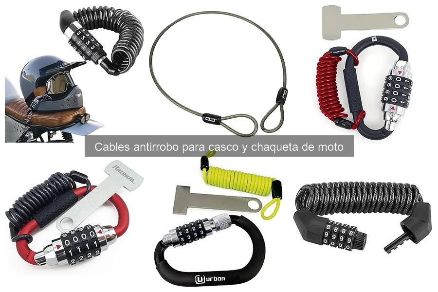 Mantenimiento de cables antirrobo para casco y chaqueta de moto
