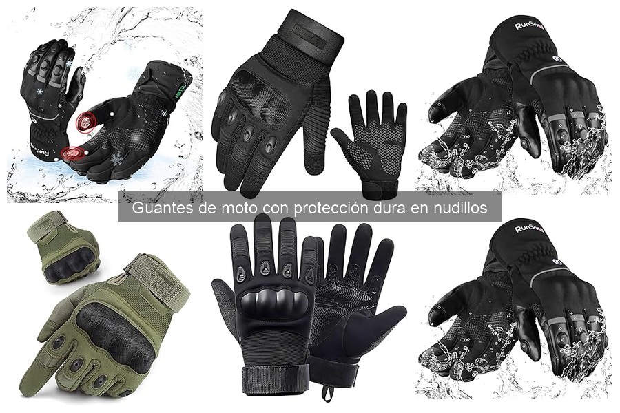 Mantenimiento de guantes de moto con protección dura
