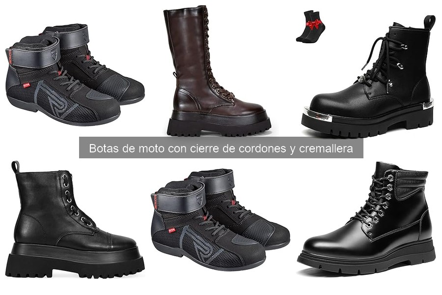 Mejores botas de moto con cordones y cremallera: Comparativa