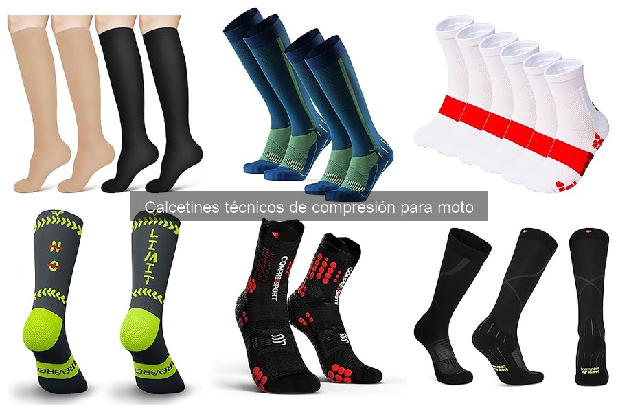 Mejores calcetines de compresión para viajes largos en moto