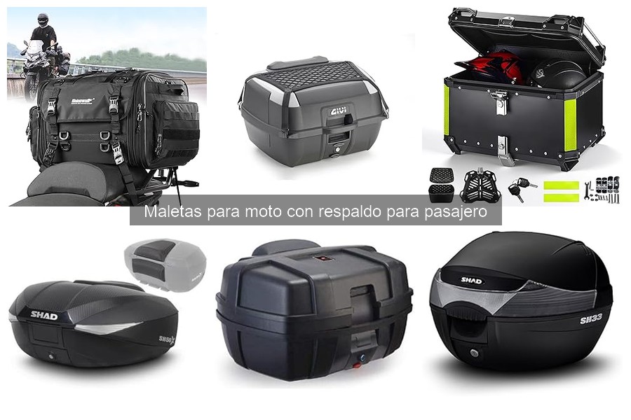 Mejores maletas para moto con respaldo para pasajero 2023