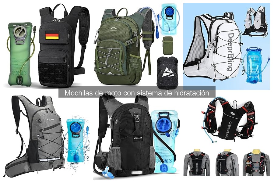 Mejores mochilas de moto con sistema de hidratación para viajes