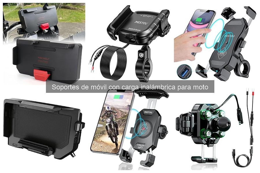 Mejores soportes de móvil con carga inalámbrica para moto 2023