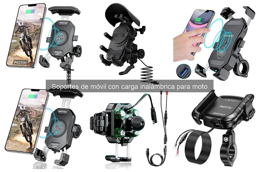 Mejores soportes de móvil con carga inalámbrica para moto