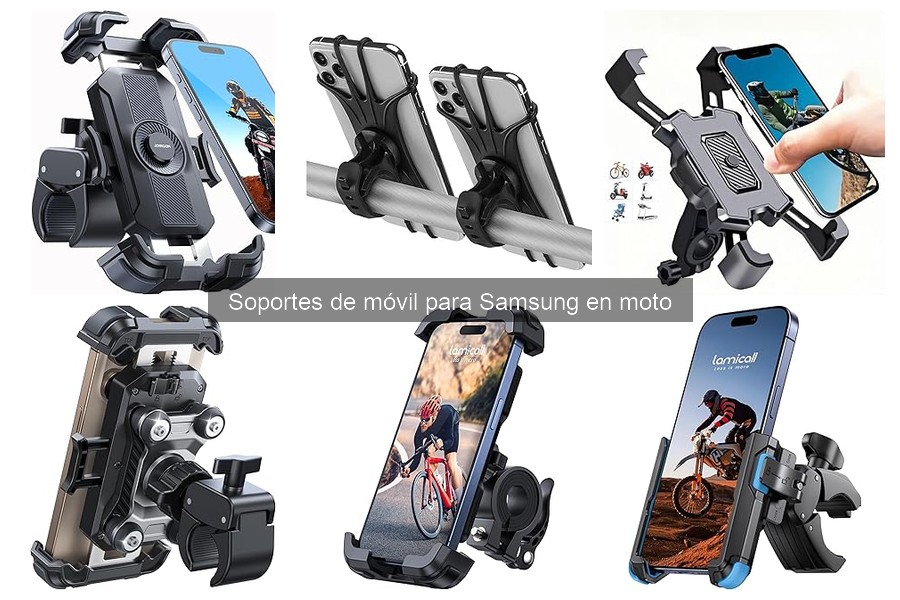 Mejores soportes de móvil para Samsung en moto: comparativa