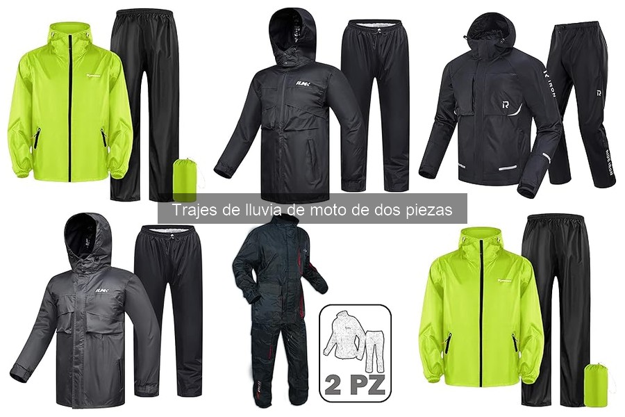 Mejores trajes de lluvia de moto de dos piezas para condiciones extremas