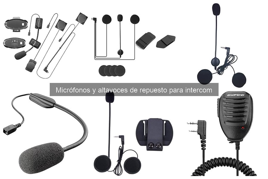 Micrófonos y altavoces de repuesto para intercom en motos