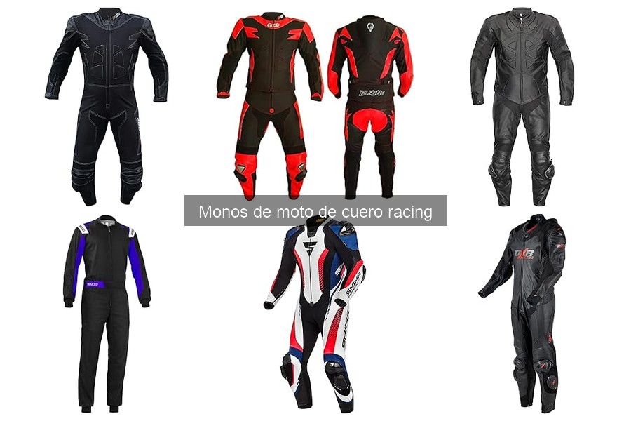 Monos de moto de cuero racing: características y funciones
