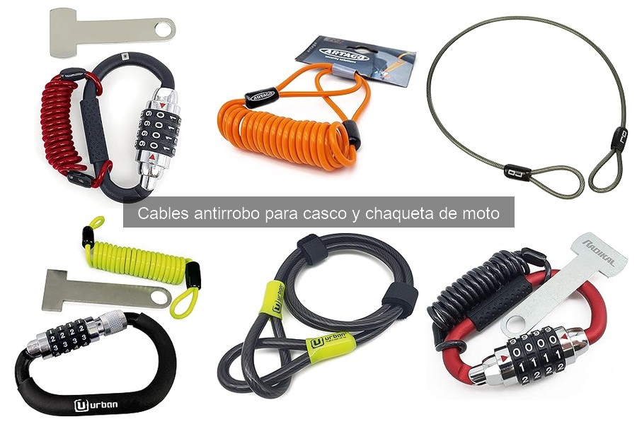 Opiniones sobre cables antirrobo para casco y chaqueta de moto