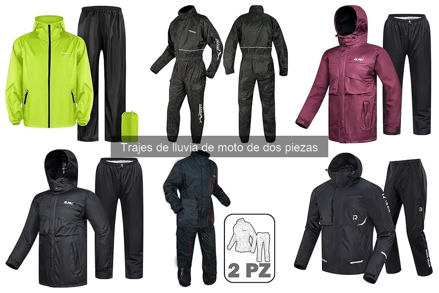 Opiniones sobre trajes de lluvia de moto de dos piezas