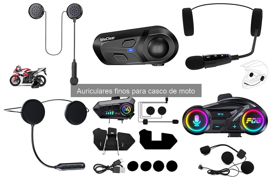 Precio promedio auriculares finos para casco de moto