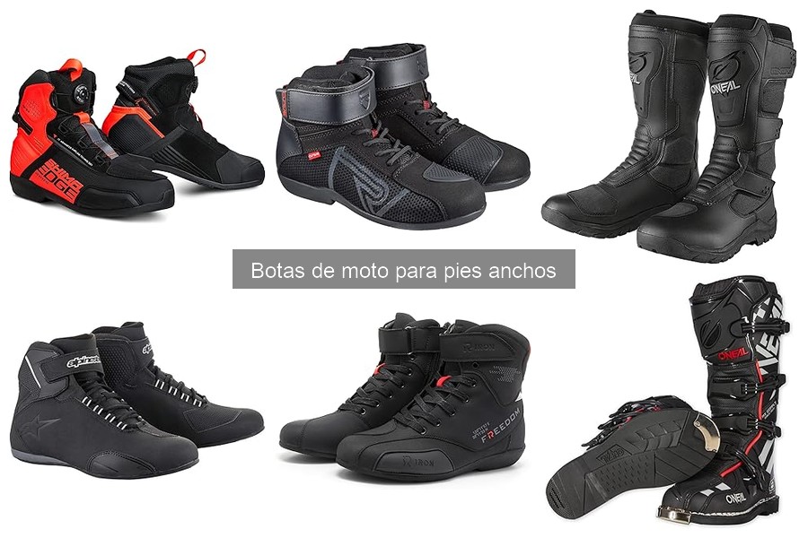 Precios promedio de botas de moto para pies anchos