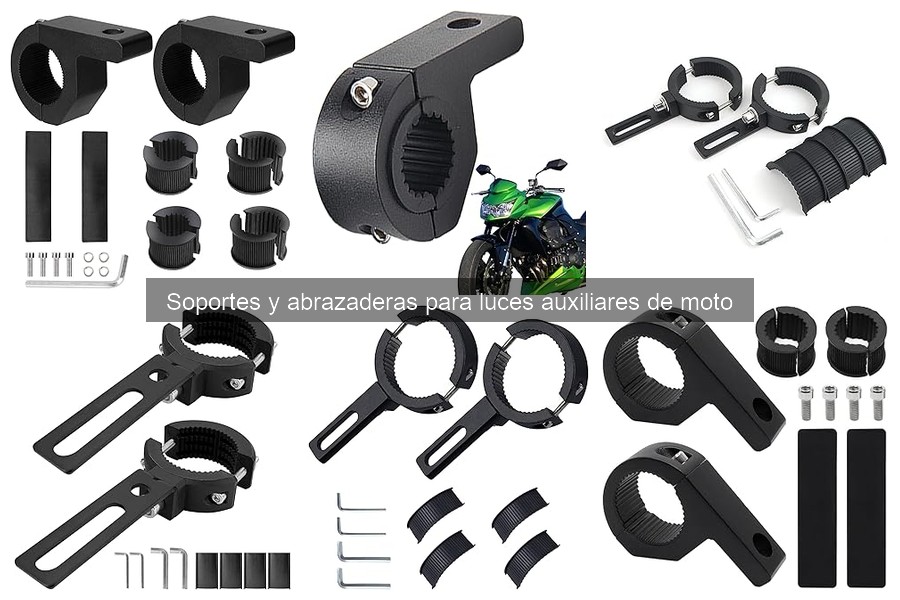 Soportes y abrazaderas para luces auxiliares de moto explicados