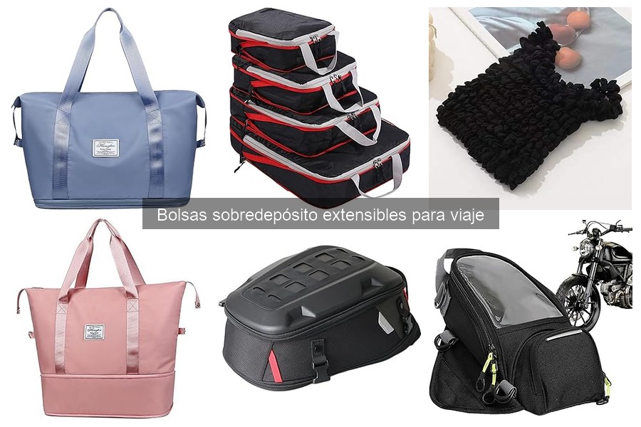 Tipos de bolsas sobredepósito extensibles para moto