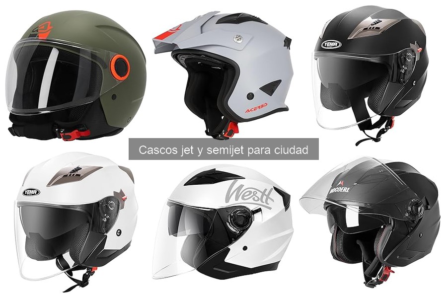 Tipos de cascos semijet para ciudad y sus ventajas