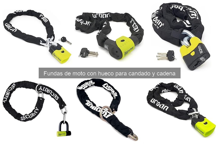 Tipos de fundas de moto con hueco para candado y cadena
