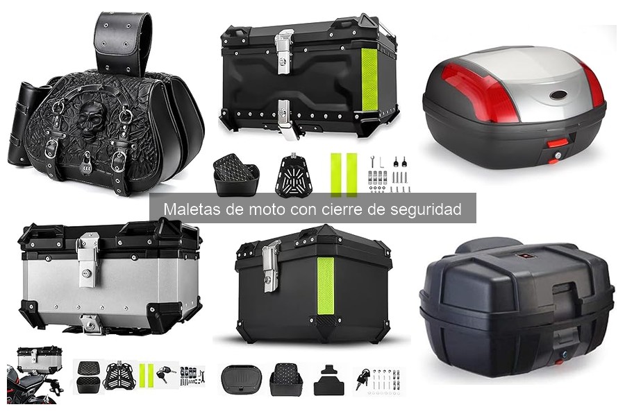 Tipos de maletas de moto con cierre de seguridad