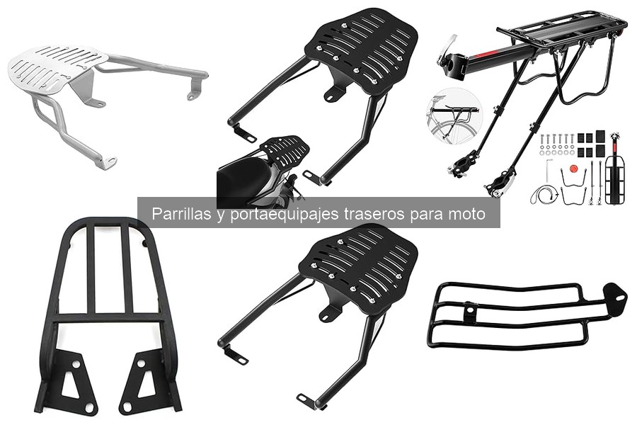 Tipos de parrillas y portaequipajes traseros para moto