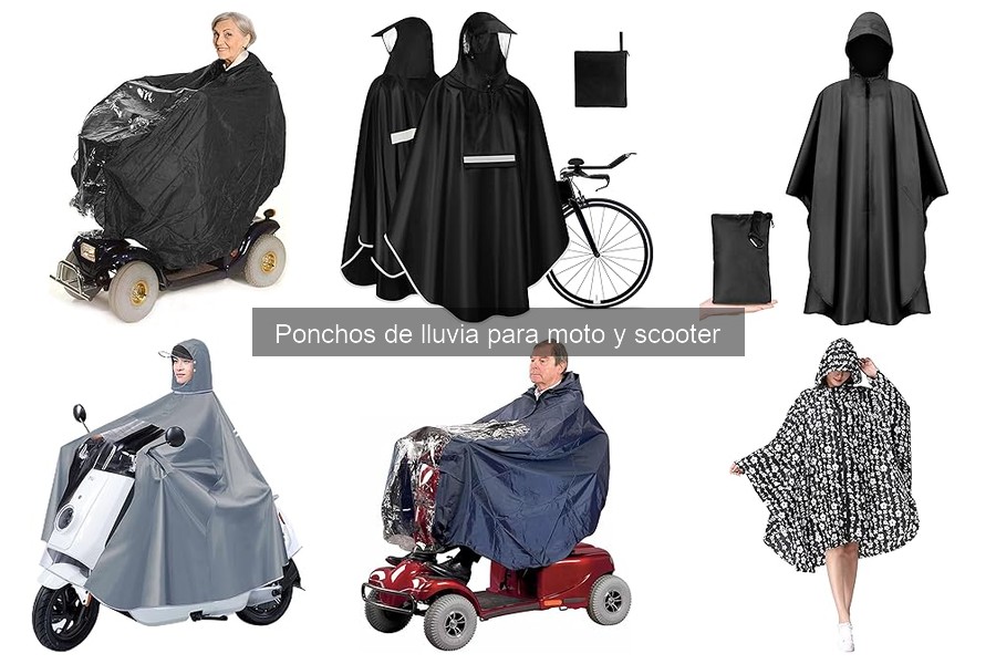 Tipos de ponchos de lluvia para moto y scooter